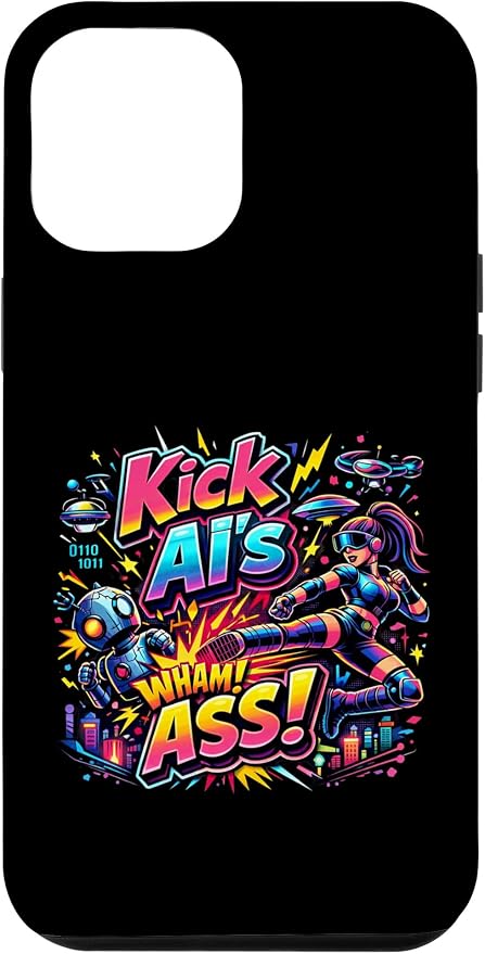 Tech Human vs AI Case for iPhone 12 Pro Max by Unknown