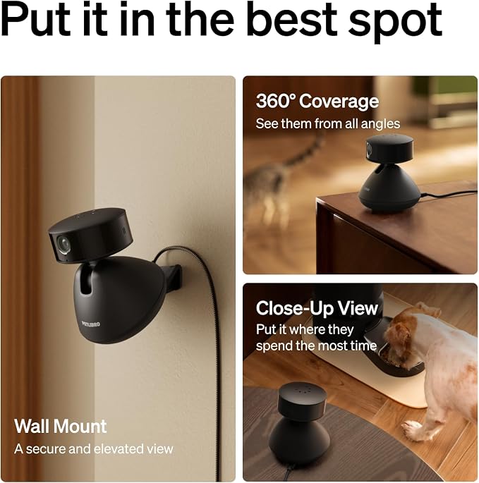 PETLIBRO Dog Camera with Phone App, 360° Auto Tracking Pet Camera Indoor with Phone App for Home Alone Pets, Cat & Puppy Camera with 2-Way Audio, Night Vision, Indoor Camera WiFi - Image 8