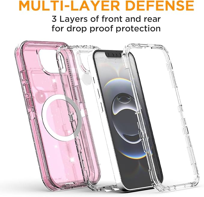 AICase for iphone 17e Case/iphone 16e Case Clear with Magsafe Heavy Duty Drop Protection Full Body Rugged Shockproof/Dust Proof Triple Layer Transparent Military Protective Tough Durable for 17e/16e_9 - Image 2
