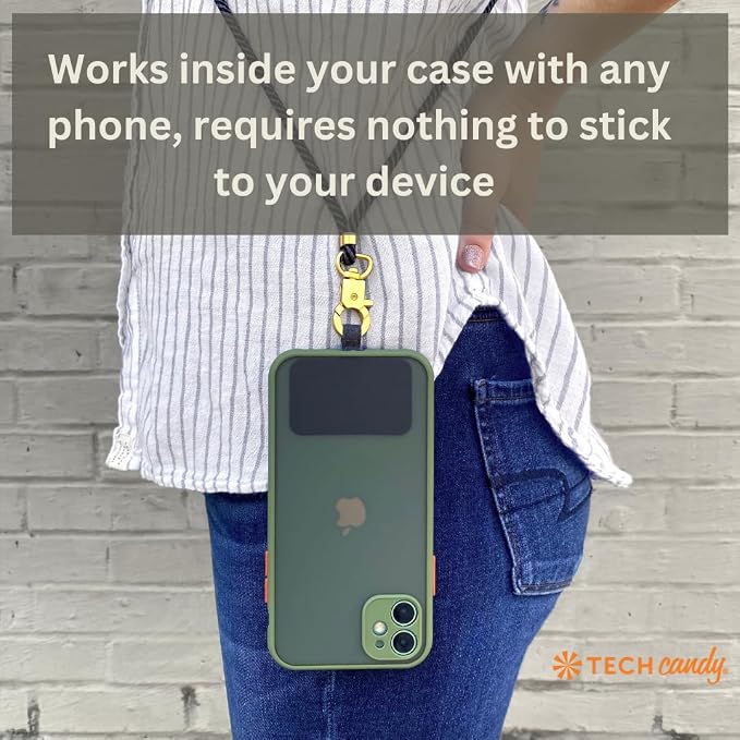 Tech Candy The Hookup Universal Lanyard Mobile Cell Phone Strap, Rose Gold - Quality, Wrist, Neck, Crossbody, Adjustable - Image 2