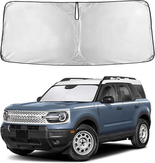 EcoNour Windshield Sunshade Compatible for Ford Bronco Sport 2021-2024 2025 2026, Sun Visor for Front Windshield & Window Sun Shade Cover, UV Heat Blocker & Protector, Car Accessories by EcoNour