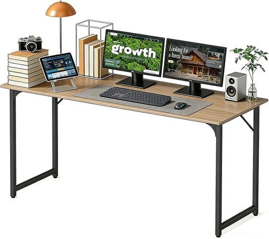 BestOffice Computer Desk,Home Office Desk, Modern Simple Style for Home Office Study Writing (Nature, 55 Inch) by BestOffice