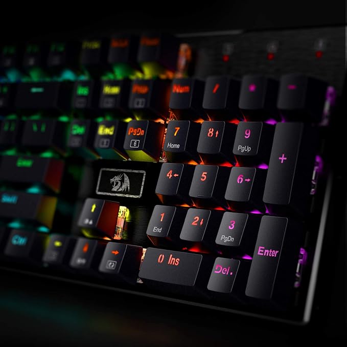 Redragon K556 Wired RGB Mechanical Gaming Keyboard, 104-Key Aluminum Board | Rock-Solid Metal Build, 20 Backlits Immersive ESports Vibe, Hot-swap Comfortable Tactile Brown Switch for Long-Time Typing - Image 6