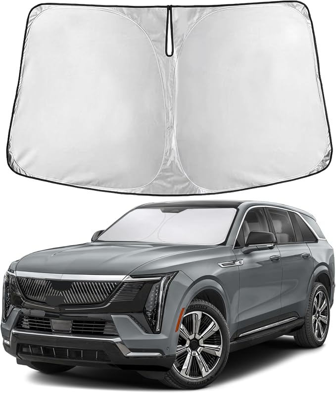 EcoNour Windshield Sunshade Compatible for Cadillac Escalade 2021-2024 2025 2026, Sun Visor for Front Windshield & Window Sun Shade Cover, UV Heat Blocker & Protector, Car Accessories by EcoNour
