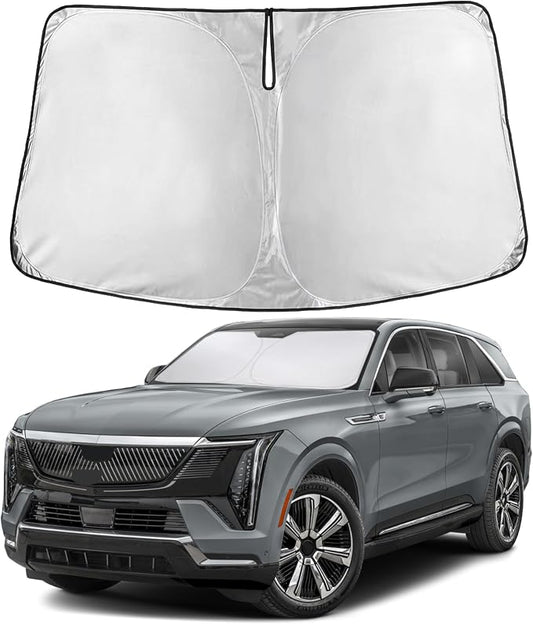 EcoNour Windshield Sunshade Compatible for Cadillac Escalade 2021-2024 2025 2026, Sun Visor for Front Windshield & Window Sun Shade Cover, UV Heat Blocker & Protector, Car Accessories by EcoNour