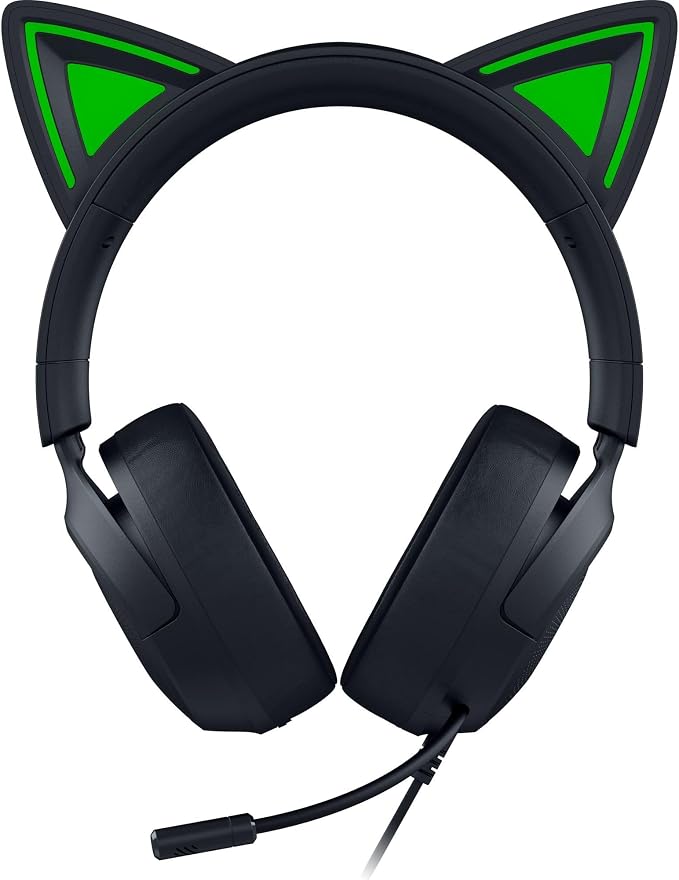 Razer Kraken Kitty V3 X Wired Gaming Headset, Kitty Ears, Black | HyperClear Cardioid Mic, 40 mm Drivers, 7.1 Surround Sound, Comfy Ear Cushions, Cross-Platform via 3.5mm PC, PS5, Xbox - Image 9