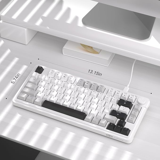 MageGee 80% Gaming Keyboard, RGB Backlit Wired Mechanical Feel Keyboard with Volume Knob, 80 Keys Compact USB Keyboard, 19-Key Rollover, Multimedia Keys for PC, Computer, Laptop, Windows - Image 7