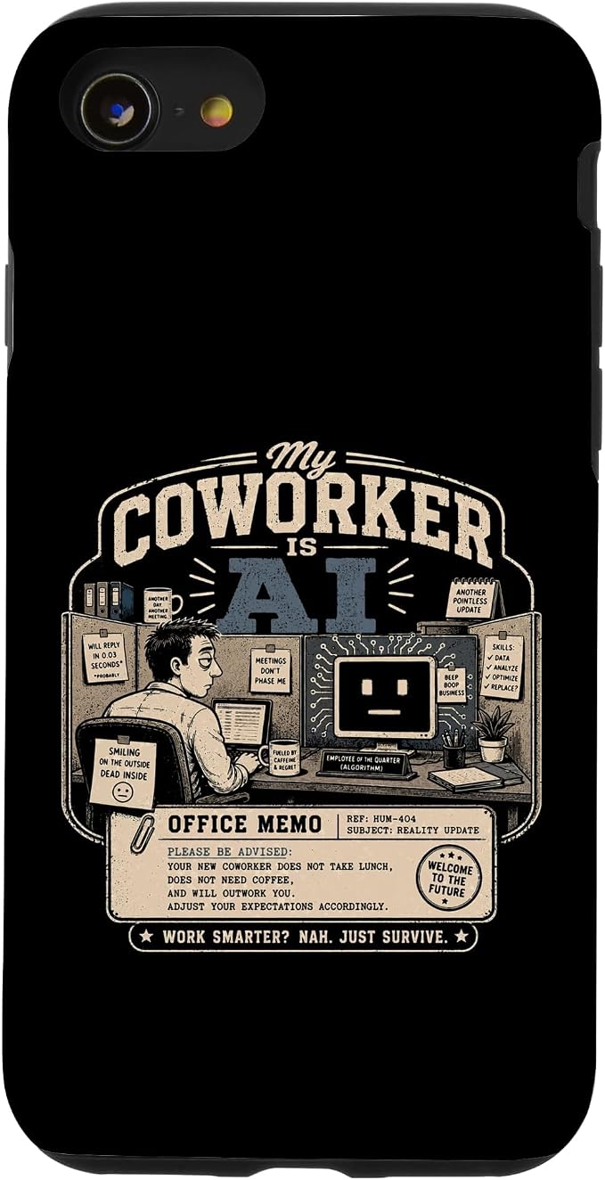 My Coworker is AI Office Humor Funny Workplace Replacement Case for iPhone SE (2020) / 7/8 by Unknown