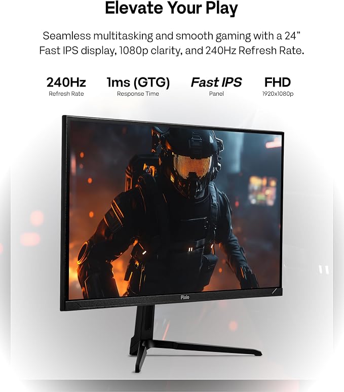 Pixio PX249 Wave 24 inch 240Hz Refresh Rate FHD 1080p Resolution Fast IPS Panel 1ms GTG Response Time Built-in Speakers Gaming Monitor with Adaptive Sync - Image 2