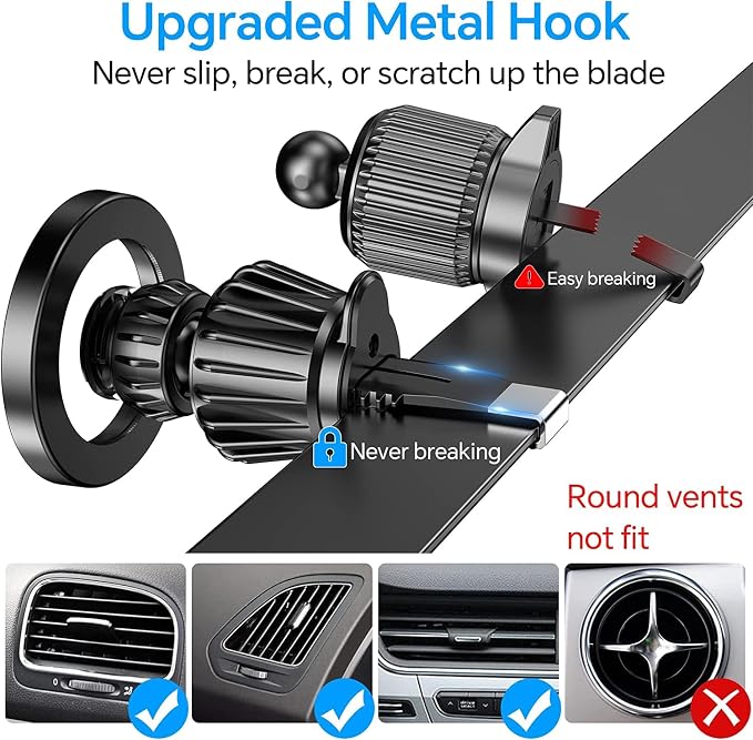 Kaistyle for Magsafe Car Mount【20 Strong Magnets】Magnetic Phone Holder for Car Phone Holder Mount Dash Mounted Holders Cell Phone Holders for Your Car Accessories for Women Men for iPhone 17 16 15 14 - Image 6