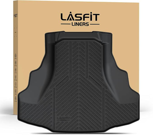 LASFIT Cargo Mat for Honda Accord 2008-2012, All Weather TPE Custom Fit Pet Friendly Easy Clean Trunk Mat Cargo Liner Accessories, Black by LASFIT