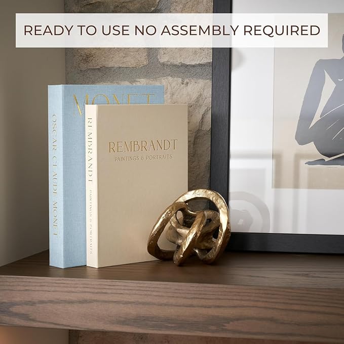 Beautiful Decorative Books - Set of 2 Linen Boxes Enhance Your Coffee Table, Bookshelf or Mantel Decor - Stylish Fake/Faux Books for Modern Home Decoration, Photo Storage and as a Keepsake Box - Image 4