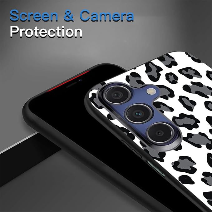 Designed for Galaxy A17 5G Phone Case,Slim Silicone Shockproof Protective Case for Galaxy A17 5G 6.7 inch,Leopard Print - Image 5