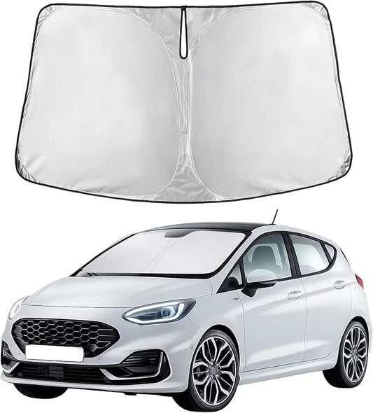 EcoNour Windshield Sunshade Compatible for Ford Fiesta 2017-2021 2022 2023, Sun Visor for Front Windshield & Window Sun Shade Cover, UV Heat Blocker & Protector, Car Accessories by EcoNour