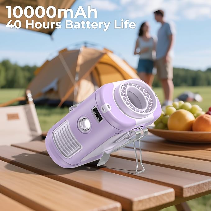 AMACOOL Portable Waist Fan Clip On, Gifts for Men Dad Husband, 10000mAh Rechargeable Wearable Shirt Fan, Powerful Belt Fans, Birthday Gifts for Women Jobsite Travel Camping Essentials 2026 - Image 3