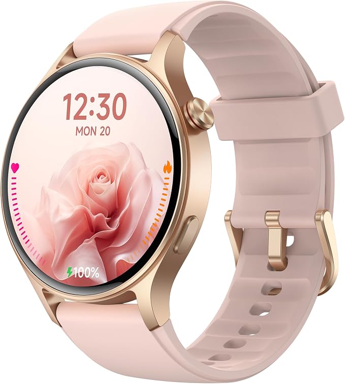 Fitpolo Smart Watch for Women,1.3" AMOLED Touchscreen Fitness Tracker, Make/Answer Calls, Heart Rate SpO2 Monitor, 3ATM Waterproof, Sleep & Activity Tracking Smartwatch for Android Phones iPhone by Fitpolo