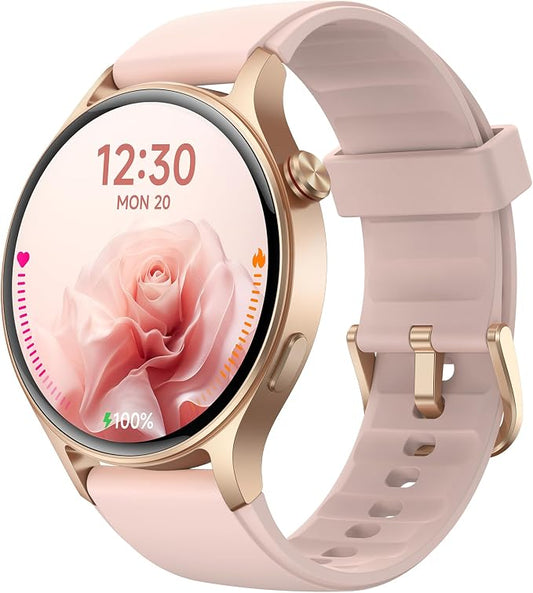 Fitpolo Smart Watch for Women,1.3" AMOLED Touchscreen Fitness Tracker, Make/Answer Calls, Heart Rate SpO2 Monitor, 3ATM Waterproof, Sleep & Activity Tracking Smartwatch for Android Phones iPhone by Fitpolo