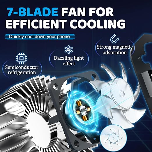 Jremreo 2-in-1 Magnetic & Clip-On Phone Cooler – Semiconductor-Powered Gaming Cell Phone Cooling Fan Radiator for iPhone/Android/iPad/Tablet – Gaming, Video Calls, Live Broadcasting, and Vlog Use - Image 5