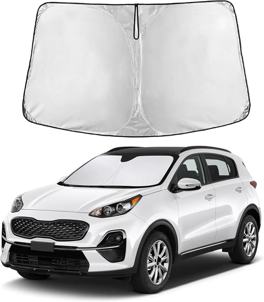 EcoNour Windshield Sunshade Compatible for Kia Sportage 2017-2020 2021 2022, Sun Visor for Front Windshield & Window Sun Shade Cover, UV Heat Blocker & Protector, Car Accessories by EcoNour