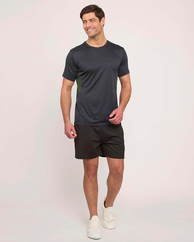 5 Pack Men's Dry Fit Short Sleeve T-Shirt Gym Workout Athletic Running Tee | Cooling, Moisture-Wicking, Crew Neck, Quick-Dry, Breathable, Active, Exercise, Fitness, Basketball, Cycling, Hiking, Tennis - Image 3