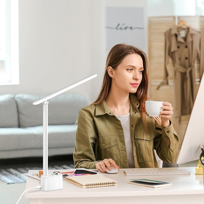 Honeywell H01 Pro Sunturalux Compact LED Desk Lamp Full Spectrum | CRI≥95, Low Blue Light, Flicker-Free, 3000K-5500K, Small Desk Light for Working, Study, White - Image 8