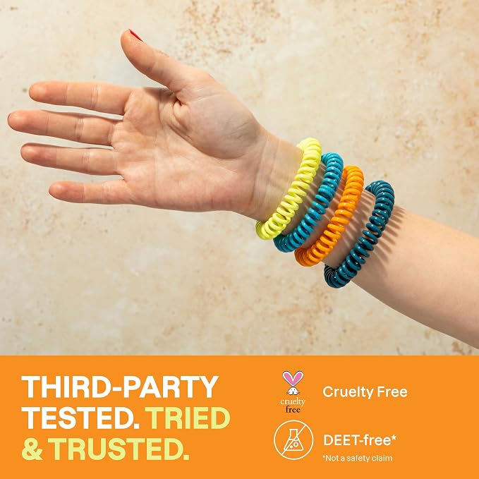 Cliganic 100 Pack Mosquito Repellent Bracelets for Adults & Kids - Natural DEET-Free Bands, Individually Wrapped - Image 8