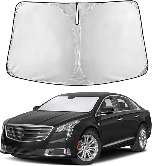EcoNour Windshield Sunshade Compatible for Cadillac XTS 2013-2017 2018 2019, Sun Visor for Front Windshield & Window Sun Shade Cover, UV Heat Blocker & Protector, Car Accessories by EcoNour