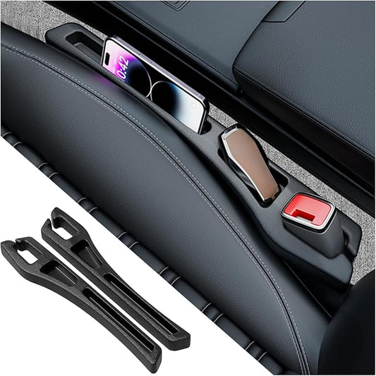 2PCS Car Seat Gap Filler Organizer,2 in 1 Car Gap Filler with Fill and Storage Function for Storing Phones Keys Cards,Universal Multifunctional No Drop Seat Guard for Cars by Unknown