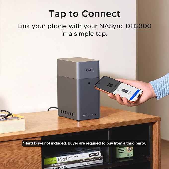 UGREEN NAS DH2300 2-Bay Desktop NAS, Support Capacity 64TB (Diskless) | Remote Access, AI Photo Album, Beginner Friendly System, 4GB RAM on Board,1GbE, 4K HDMI, Network Attached Storage (Diskless) - Image 8