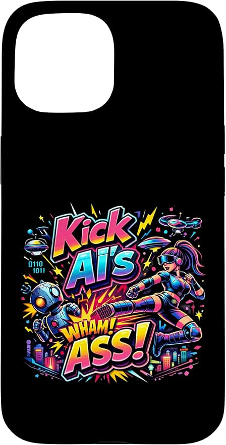 Tech Human vs AI Case for iPhone 15 by Unknown