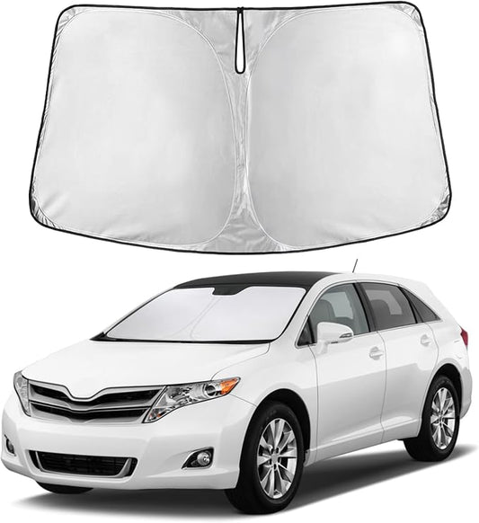 EcoNour Windshield Sunshade Compatible for Toyota Venza 2009-2013 2014 2015, Sun Visor for Front Windshield & Window Sun Shade Cover, UV Heat Blocker & Protector, Car Accessories by EcoNour