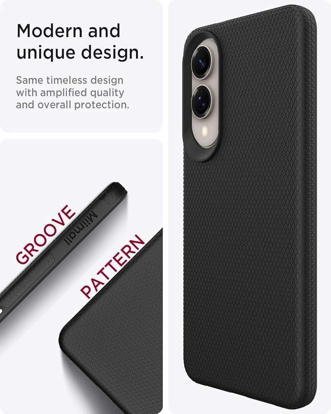 Miimall Slim ＆ Rugged for Samsung Galaxy S25 Edge 5G Case, 10FT Military Grade Drop Protection, Anti-Slip Grip Anti-Scratch Thin Heavy Duty Shockproof Cell Phone Case for Samsung S25 Edge 5G, Black - Image 5