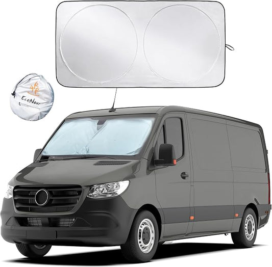EcoNour Foldable Sunshade for Car Windshield | Dashboard Shield for Your Vehicle | Auto Window Shades for UV Rays and Sun Screen Protection | XXXX-Large (75 inches x 37 inches) by EcoNour