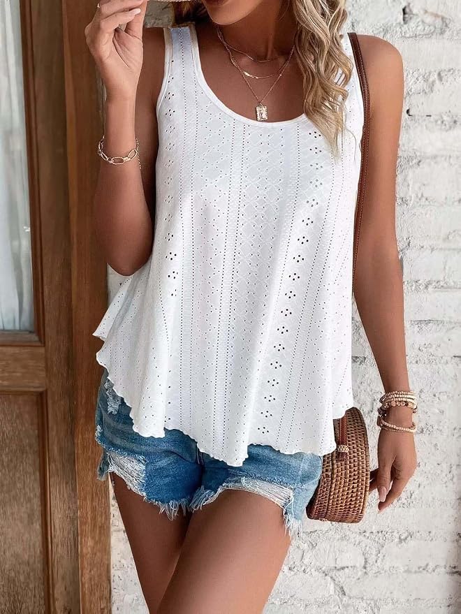 ATHMILE Women's Tank Tops Sleeveless Summer Top Spaghetti Strap Spring Shirt Loose Fit Beach Vacation 2026 Casual - Image 3
