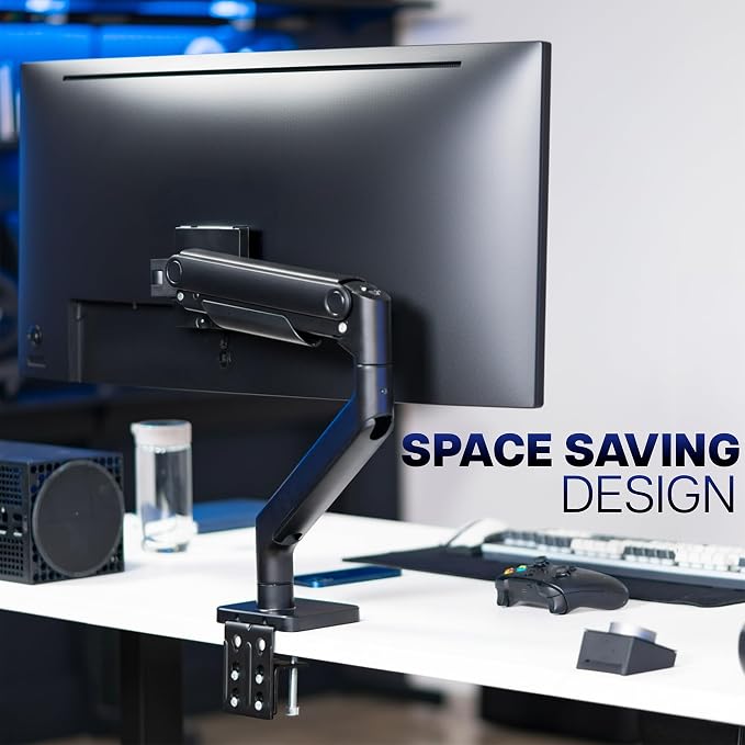 VIVO Heavy Duty Aluminum Ultrawide Monitor Tension Arm for up to 49 inch Screens, Holds 44 lbs, Premium Desk Mount Stand Designed for Samsung Odyssey G9 and More, Black, STAND-V101V - Image 8