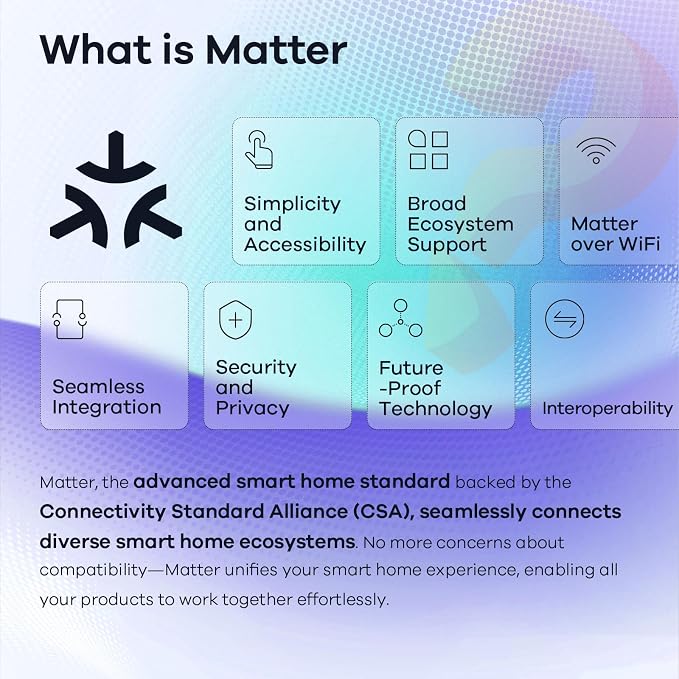 Linkind Matter Smart Light Bulb, Smart Bulbs Work with Alexa/Apple Home/Google Home, Color Changing Light Bulbs Music Sync, Preset Scenes, Mood Lights, 2.4Ghz WiFi Only, A19 E26 60W 1 Pack - Image 3
