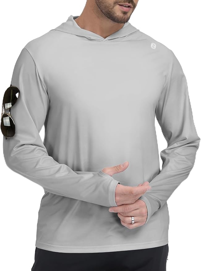 ZITY Men's Sun Protection Shirts Long Sleeve Rash Guard Hoodie UV UPF 50+ Fishing Running Athletic Sweatshirts by ZITY