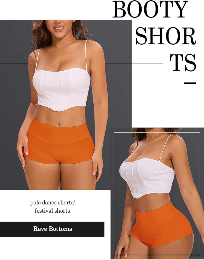 Cut Out Yoga Shorts Booty Butt Lifting Scrunch Shorts High Waisted Workout Gym Active Hot Pants - Image 3