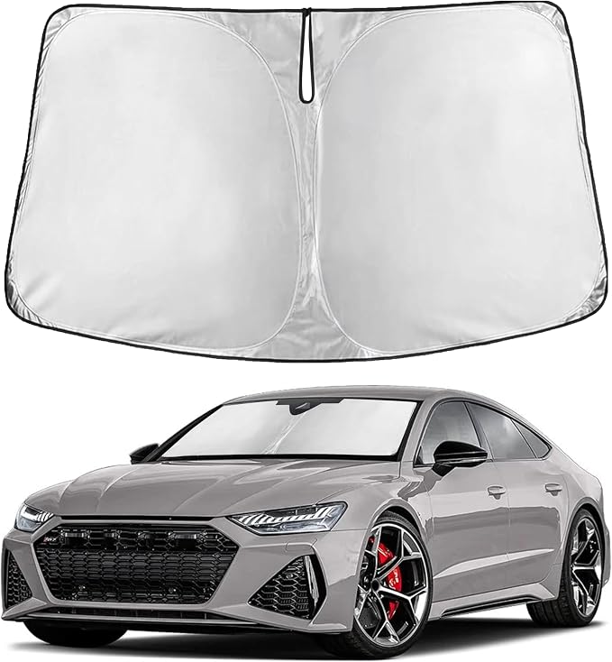 EcoNour Windshield Sunshade Compatible for Audi RS 7 2014-2024 2025 2026, Sun Visor for Front Windshield & Window Sun Shade Cover, UV Heat Blocker & Protector, Car Accessories by EcoNour