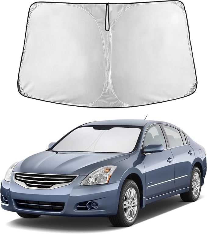 EcoNour Windshield Sunshade Compatible for Nissan Altima 2007-2010 2011 2012, Sun Visor for Front Windshield & Window Sun Shade Cover, UV Heat Blocker & Protector, Car Accessories by EcoNour