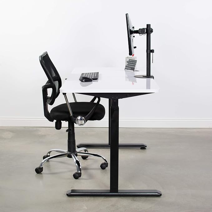 VIVO Steel Reinforcement Bracket Mount Plate for Thin, Glass, and Other Fragile Table Top Surfaces, Compatible with Most Monitor Stand C-Clamp Installations, Anti-Slip No Scratch, Black, STAND-AC01R - Image 7