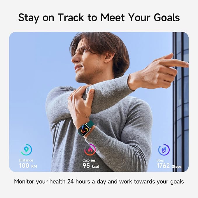 Smart Watch for Men Women, 1.85" HD Smartwatch Compatible iPhone/Samsung/Android (Answer/Make Calls), 100+ Sport Modes Fitness Tracker with Heart Rate/Sleep/SpO2 Monitor, IP68 Waterproof - Image 5