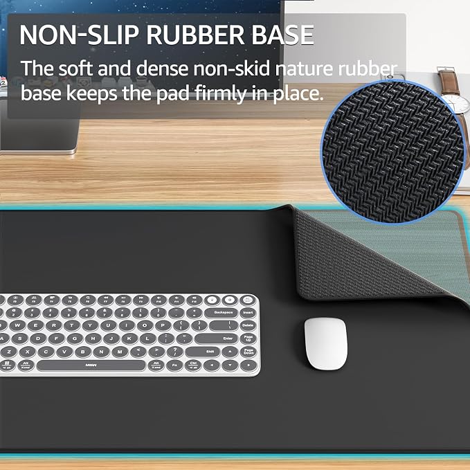 KTRIO Large Gaming Mouse Pad Desk Mat for Gamer, 35.4" x 15.7", Black, XXXL | Extended Size Design, Superior Micro-Weave Cloth, Non-Slip Rubber Base, Durable Stitched Edges, Water-Resistant Coating - Image 4