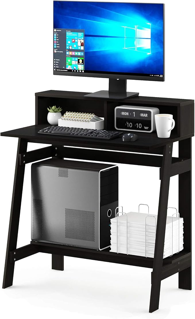 Furinno Simplistic a Frame Computer Desk, Espresso - Image 4