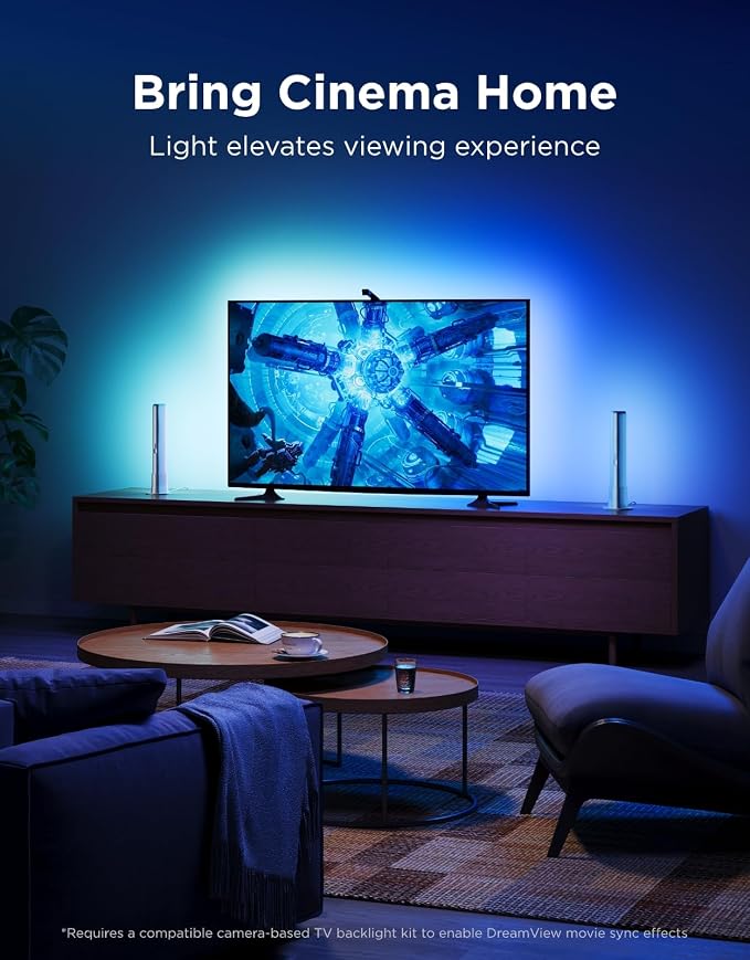 Govee Smart Light Bar, RGBICWW TV Lights for Living Room, Gaming, Silver | Compatible with SmartThings, Matter, Alexa, LED Light Bar with Scene and Music Modes for Living Room, Gaming, PC, App Control - Image 3