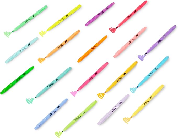 Sharpie Pocket Highlighters, Mild Pastel Colors, Assorted, Chisel Tip, 12 Count - School, Home, and Office Use, Teacher Supplies - Image 7