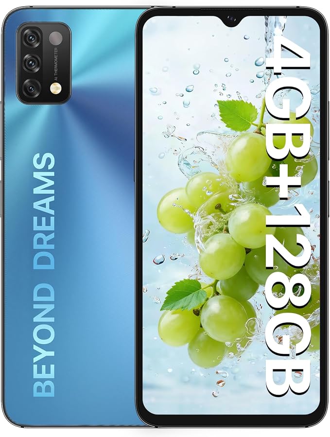 UMIDIGI A11 Unlocked Cell Phone, Helio G25, 4GB+128GB Expandable 256GB, 6.53 Inch FHD Touch Screen, AG Matte Glass Finish, 5150mAh Android 11 Smartphone, 16MP+8MP, Dual SIM 4G Volte, Al Face Unlock by UMIDIGI