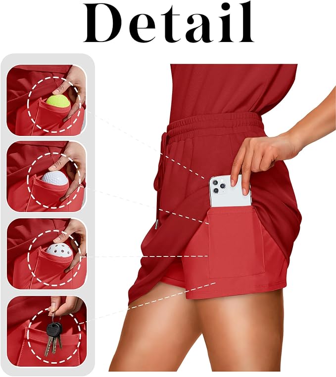 NIASHOT Two Piece Skirt Sets for Women Summer Vacation Travel Outfits Tennis Golf Skorts Versatile Lounge Sets - Image 4