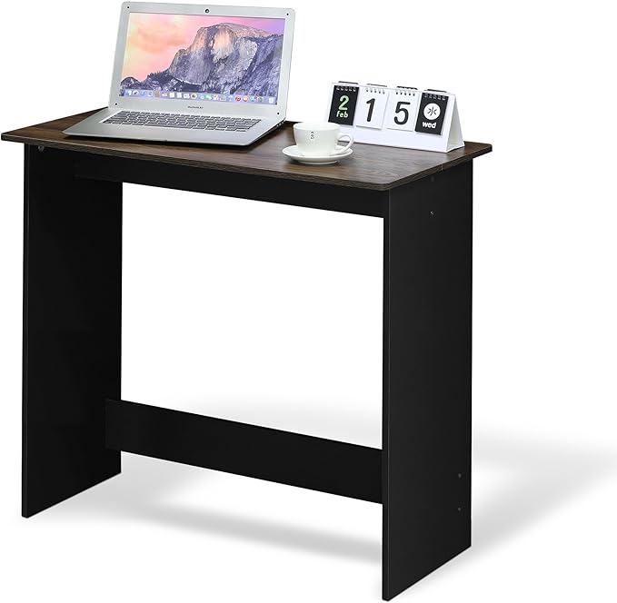 FURINNO Simplistic Study Table, Columbia Walnut by Furinno-FitsYourSpaceFitsYourBudget