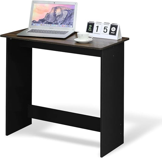 FURINNO Simplistic Study Table, Columbia Walnut by Furinno-FitsYourSpaceFitsYourBudget